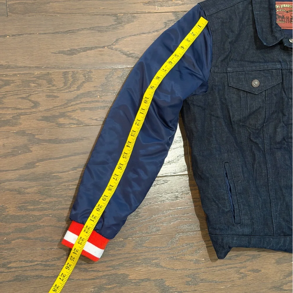 Levi's Woman’s New England Patriots NFL football denim jacket Size XXL - Picture 7 of 14